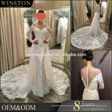 2016 Mode de haute qualité en V-neckline robe de mariée robe de mariée